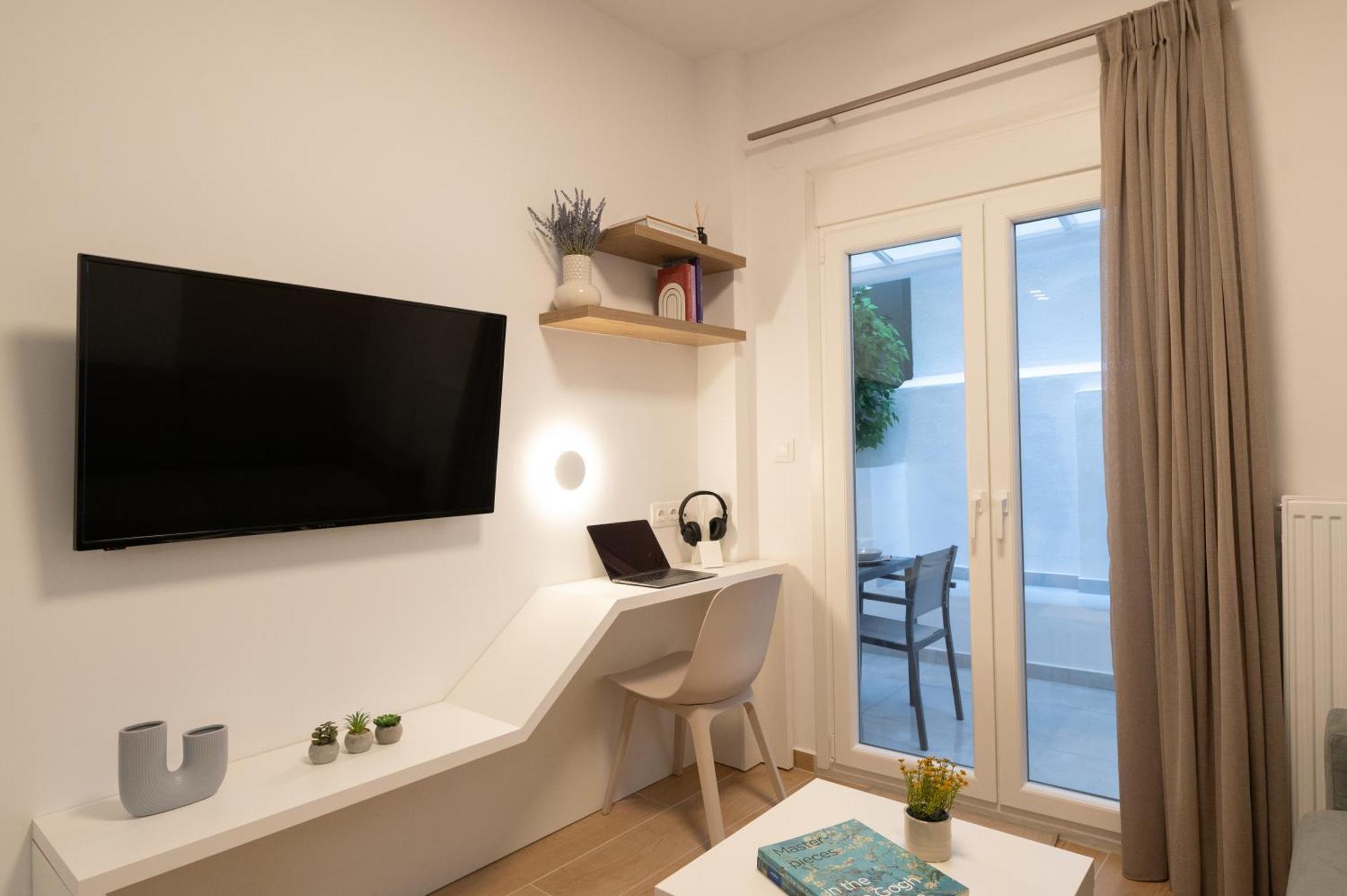 Apartament Honey Oak & Cream Patio By Nest Saloniki Zewnętrze zdjęcie